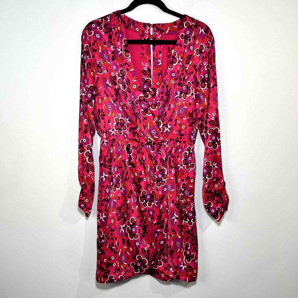 Maeve Anthropologie Womens M Wrap Dress Bold Romantic Floral Retro Paisley NWT